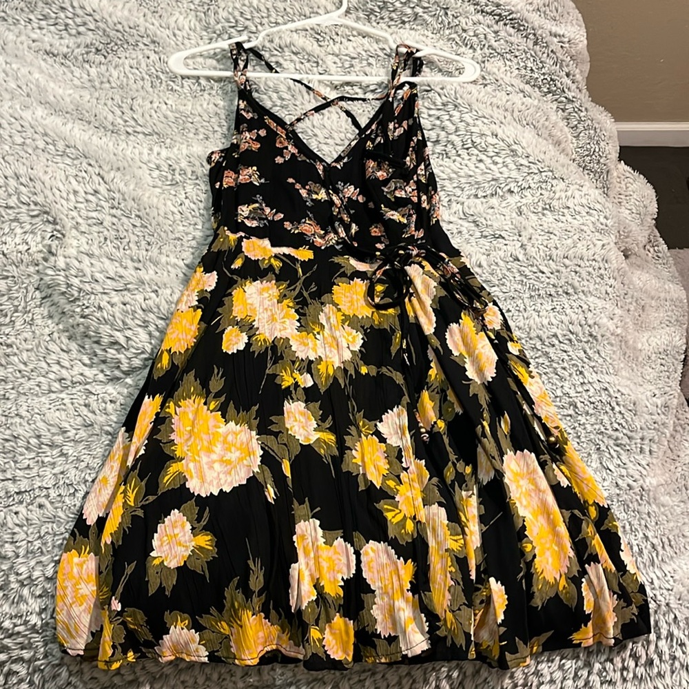 Floral wrap dress